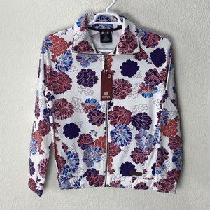 Sherpa Womens Zehma Full Zip Jacket Floral Size Small Light weight Collared